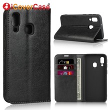 Funda de cuero para Samsung Galaxy A40, carcasa suave, billetera de lujo, accesorio para móvil Samsung A 40 2024 - compra barato