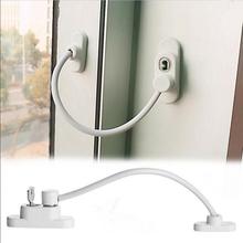 19*6.5*4cm Lockable Window Security Cable Lock Door Safety Restrictor Child Room Window And Door Security Restrictor with Key 2024 - buy cheap
