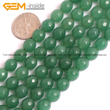 Faceted Natural Green Aventurine Stone Beads For Jewelry Making 8mm 15inches DIY Jewellery FreeShipping Wholesale Gem-inside 2024 - buy cheap
