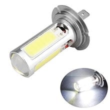 H7 cob 25w led branco para carro, lâmpada diurna de neblina com lente 2024 - compre barato