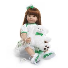 Muñecas de princesa de vinilo para niños recién nacidos, muñeca de silicona de 24 pulgadas y 60cm, regalo para niños 2024 - compra barato