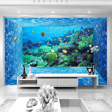 Mural papel pintado con foto 3D beibehang personalizado 3D espacio estereoscópico mundo submarino sala de estar dormitorio TV papeles de pared de fondo 2024 - compra barato