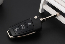 Capa de chave remota dobrável com 3 botões para audi a4l a6l q7 2024 - compre barato