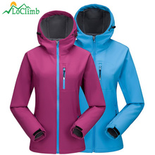 LoClimb Outdoor Camping Hiking Female Jackets Fleece Softshell Waterproof Women's Windbreaker Trekking Ski Sport Jacket,AW098 2024 - buy cheap