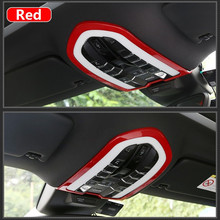 Carbon Fiber Printed Car Front Reading Light Panel Cover Moulding Trim for Porsche Macan 2014 2015 2016 2017 2018 2019 Styling 2024 - buy cheap