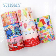 YJHSMY,G-18925-1157,38 mm 10 yards cartoon Ice cream candy Ribbons Thermal transfer Printed grosgrain,Gift wrapping DIY material 2024 - buy cheap