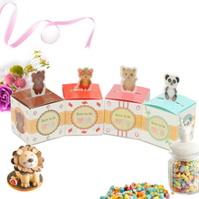 Caja de dulces de animales para decoración de Baby Shower, caja de regalo para fiesta de cumpleaños, suministros para fiesta de niños, 50 Uds. 2024 - compra barato