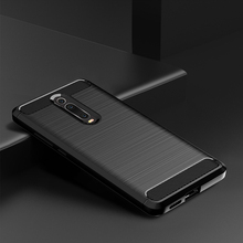 For Xiaomi Redmi K20 Case Brushed Carbon Fiber Shockproof Bumper Cover for Xiaomi Redmi k20 Pro Soft Cases Shell K20PRO 2024 - compre barato