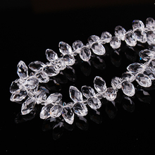195pcs 6x12mm Clear Color Briolette Pendants Waterdrop Crystal Glass Jewelry Loose Teardrop Beads DIY 2024 - buy cheap