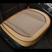 3D Driver Seat Cushion Car Chair Pad Flax Leather Front Car Seat Cover Auto Seat Protector Breathable Interior Accessories 2024 - buy cheap