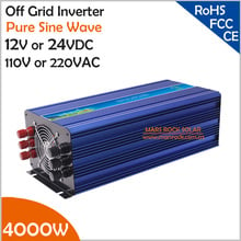 Inversor Solar o de viento sin conexión a la red, inversor de potencia de onda sinusoidal pura de 4000W, 12V/24V de CC, 110V/220V de CA, inversor de corriente PV de 8000W 2024 - compra barato