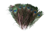 100pcs/lot wholesale 25-30cm 10-12 Inch beautiful natural peacock feathers eyes for DIY clothes decoration wedding party 2024 - buy cheap