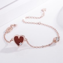 2020 New wholesale Rose Gold Heart Lucky Pop Bracelet bracelet Charm Beads Crystals from Swarovskis Bracelet for Women Gift 2024 - buy cheap