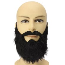 Halloween party props Masquerade fake mustache beard black bearded man funny beard Halloween Pirate Dwarf James Harden Cosplay 2024 - buy cheap