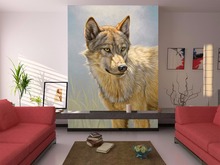 Papel de parede infantil removível com estampa de animais lobo, papel de parede autoadesivo em vinil para decoração de casa 2024 - compre barato