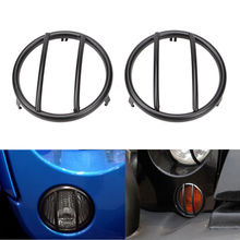 2pcs Stainless Euro Guard Fog Light Hood Cover Trim Fit For 07-15 Jeep Wrangler JK CJ Car Styling Auto Parts Accessories 2024 - buy cheap