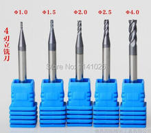 HRC50 5PCS Of 1mm 2mm 2.5mm 3mm 4mm MIcro Grain Carbide End mill Cutter CNC Milling Bit For Steel Milling Cutter 2024 - buy cheap