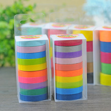Fita adesiva de arco-íris e washi diy, fita decorativa de autoadesiva para scrapbook, presente, (10) 2024 - compre barato