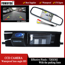 FUWAYDA waterproof night vision Color CCD Car RearView Camera for Toyota RAV4 RAV-4 ,with 4.3 Inch Rear view Mirror Monitor 2024 - buy cheap