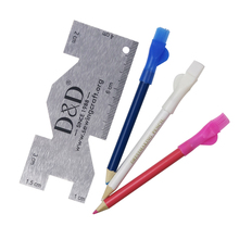 Sewing Kits Metal Sewing Measuring Gauge Quilting Rulers&Tailor's Pencil Patchwork Needlework Tools Accessories 2024 - buy cheap