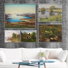 Vinsonloud Home Decoration Print Canvas Wall Art Picture Paintings Horizontal The Glassy Surface of the Lake Landscape 2024 - buy cheap