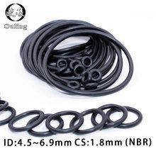 50PCS/lot Rubber Ring NBR Sealing O-Ring 1.8mm Thickness ID4.5/4.87/5/5.3/5.5/6/6.3/6.7/6.9mm Nitrile O Ring Seal Gasket Washer 2024 - buy cheap