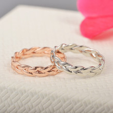 Fashion Twisted Rope Hemp Flowers Ring For Gold Silver Color Tail Rings Simplicity Women's Finger Jewelry Gifts 2024 - buy cheap