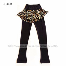 Женские брюки для фигурного катания, эластичные юбки-кюлоты, леопардовая расцветка 2024 - купить недорого