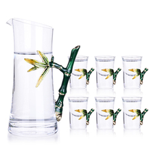 7Pcs/ Set High Quality Bamboo Enamel Crystal Glass Wine Cup Coffee Flower Tea Milk Wedding Gift With Packing Box 2024 - buy cheap