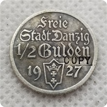 Moeda de prata 1/2 prova de polônia, moeda prateada livre para cidade polônia, 1927 cópia de moedas comemorativas-moedas colecionáveis 2024 - compre barato