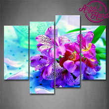 DIY triptych Diamond Embroidery Orchid stone Square Pattern Rhinestone Sets Diamond Painting Cross Stitch Wall Decor Needlework 2024 - buy cheap