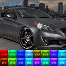 Headlight Multi-color RGB LED Angel Eyes Halo Ring Eye DRL RF Remote Control for Hyundai Genesis Coupe 2010 - 2014 Accessories 2024 - buy cheap