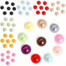 Hot Fashion 50Pcs 12MM Multi Colors Imitation Pearls Half Round Flatback Flower Beads For DIY Bracelet Necklace Jewelry Findings 2024 - buy cheap