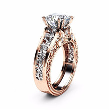 Ociki anéis de cristal vintage, anéis brancos e azuis de zircônia cúbica flor para mulheres presente joia atacado 2024 - compre barato