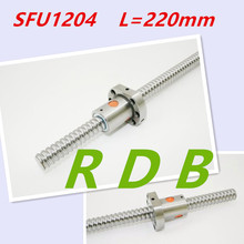 Free Shipping for 1pc SFU1204 220mm Ball Srew RM1204 L220mm Ballscrews +1pc 1204 ball nut without end machined CNC parts 2024 - buy cheap