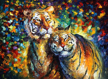 Nueva llegada pintura de tigre abstracta pintada a mano de alta calidad sobre lienzo pintura decorativa moderna de tigre para decoración de pared 2024 - compra barato