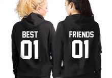 Skuggnas Best friends Bff hoodies Long Sleeve aesthetic Black Women Spring Fashion Jumper hoodies harajuku tops Christmas Gift 2024 - buy cheap