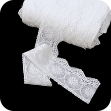 10Yard/Lot Cotton Msh Embroidery Ivory White Handmade DIY Skirt Doll Clothes Lace Trim 7CM Material Sew Lace Fabric Accessories 2024 - buy cheap