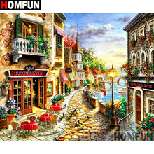 HOMFUN DIY Diamond Painting "Street scenery" Full Drill Square Round Diamond Embroidery 5D Cross Stitch Decoration Home A16807 2024 - buy cheap