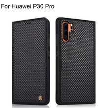 Capa de couro genuíno de luxo para huawei, capa protetora para modelos p30 p30 pro, p30 pro 2024 - compre barato