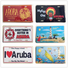 I LOVE ARUBA Plaque Vintage Metal Tin Signs Car Bar Cafe Home Decor Wall Stickers Art Poster Iron Billboard Plates 30x15 cm N182 2024 - buy cheap