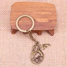 20pcs New Fashion Keychain 37x30mm dragon Pendants DIY Men Jewelry Car Key Chain Ring Holder Souvenir For Gift 2024 - buy cheap