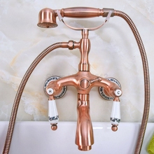 Conjunto de torneira para banheira tna314, conjunto antigo de torneira com chuveiro de mão com misturadores de cerâmica dupla 2024 - compre barato