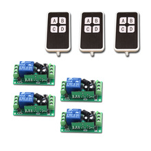 Interruptor com controle remoto sem fio 1ch 10a, receptor de relé dc 9v 12v 24v, sistema de interruptor 315/433mhz