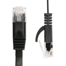 Плоский UTP Ethernet сетевой кабель CAT6 из чистой медной проволоки, RJ45 патч-кабель LAN 0,25 м 0,5 м 1 м 2 м 3 м 5 м 10 м 15 м 10 м черный белый цвет 2024 - купить недорого