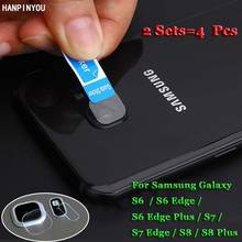 4 шт. для Samsung Galaxy S6 S7 Edge + S8 + Plus мягкое волокно прозрачное закаленное стекло для задней камеры объектив вспышка Защитная пленка для экрана 2024 - купить недорого