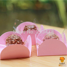 Petal Pink birthday party decoration kids party supplies chocolate candy box forminhas para doces cake wappers 50pcs/lot AW-0512 2024 - buy cheap