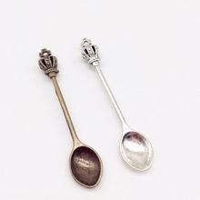Vintage 6 pcs Crown Spoon charms fit DIY handmade necklace earring bracelet charms  Jewelry Making 2024 - buy cheap