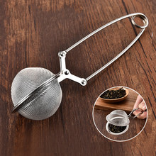 Newly Long Handled Tea Infuser Mesh Ball Loose Leaf Tea Infuser Pincer Stainless Steel Ball Filter 2024 - buy cheap