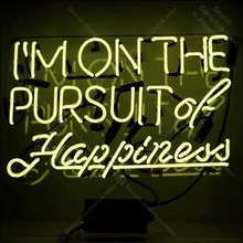 Neon Sign for I am on Pursuit of Happiness Neon Bulbs sign handcraft Real Glass Tubes Home signboard vintage neon light sign 2024 - buy cheap